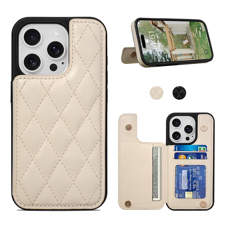 Amazon.co.jp: Shlybaay iPhone 16 Pro ケース 背面 手帳型